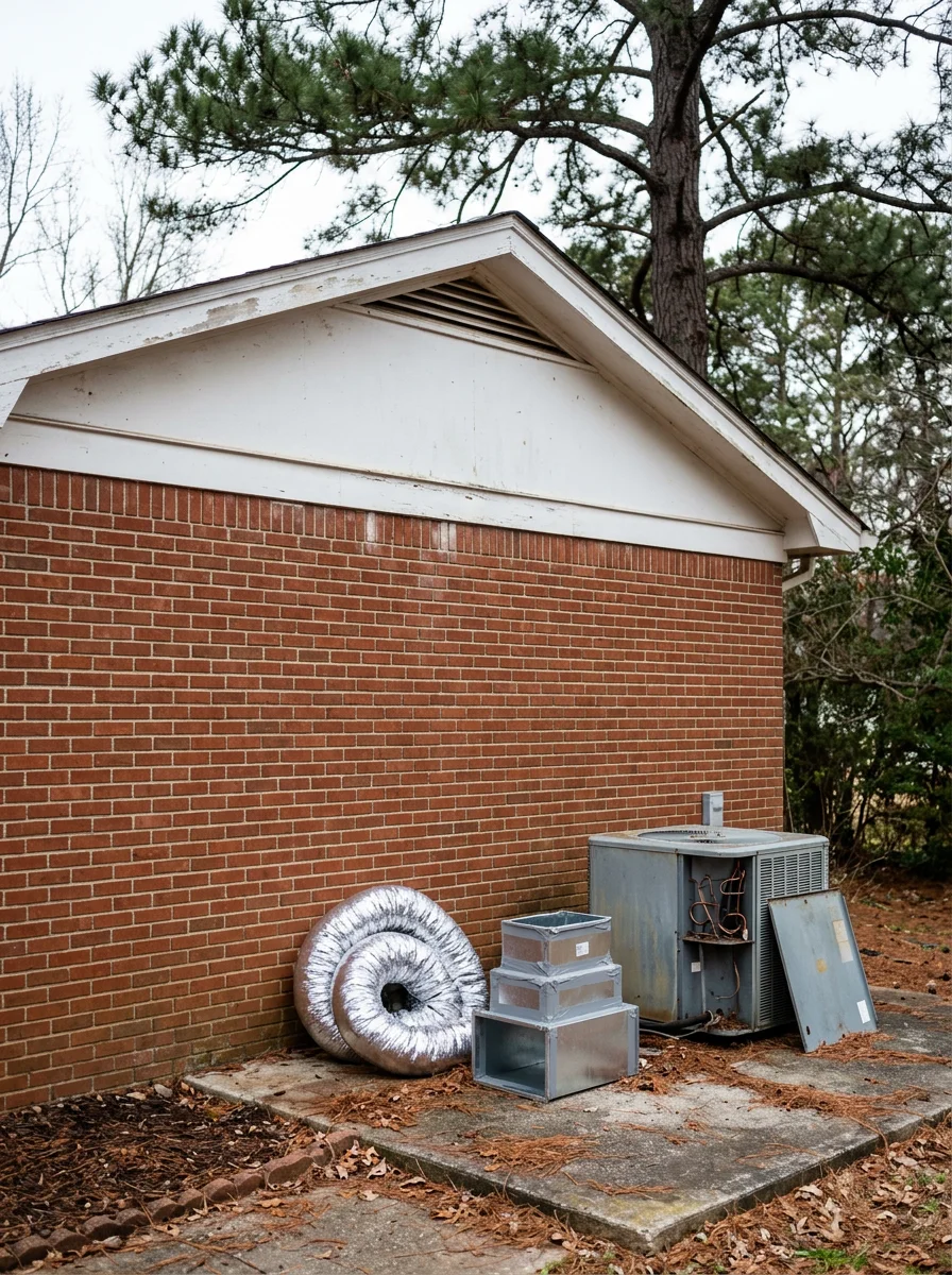 Indoor furnace and ductwork inspection in an older Lilburn, GA house